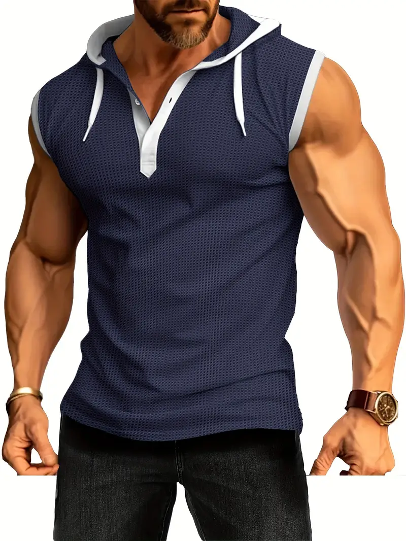 Ärmelloses Muskelshirt mit Kapuze für Herren - Image 7