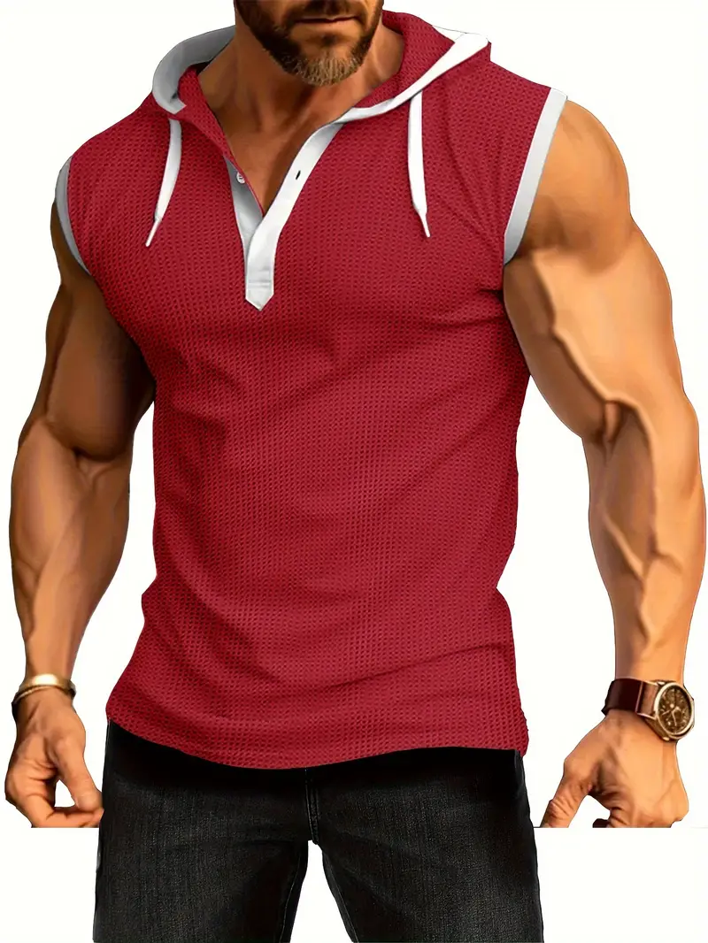 Ärmelloses Muskelshirt mit Kapuze für Herren - Image 9
