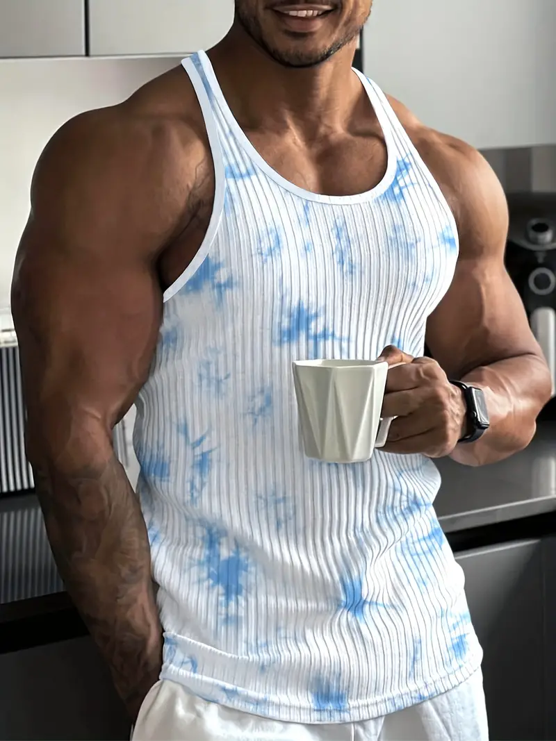 Ärmelloses Work Out Body Fit Herren-Rundhalsshirt - Image 8
