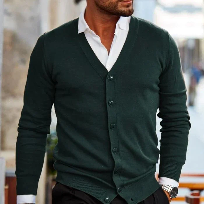 Baumwoll-Herren-Cardigan im Casual-Stil - Image 3
