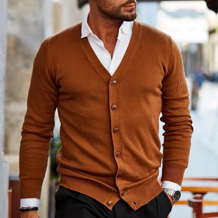 Baumwoll-Herren-Cardigan im Casual-Stil - Image 4