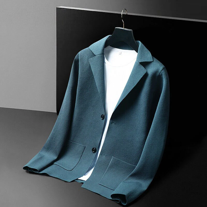 Premium Herren Cardigan mit Reverse Kragen aus Baumwolle - Image 2