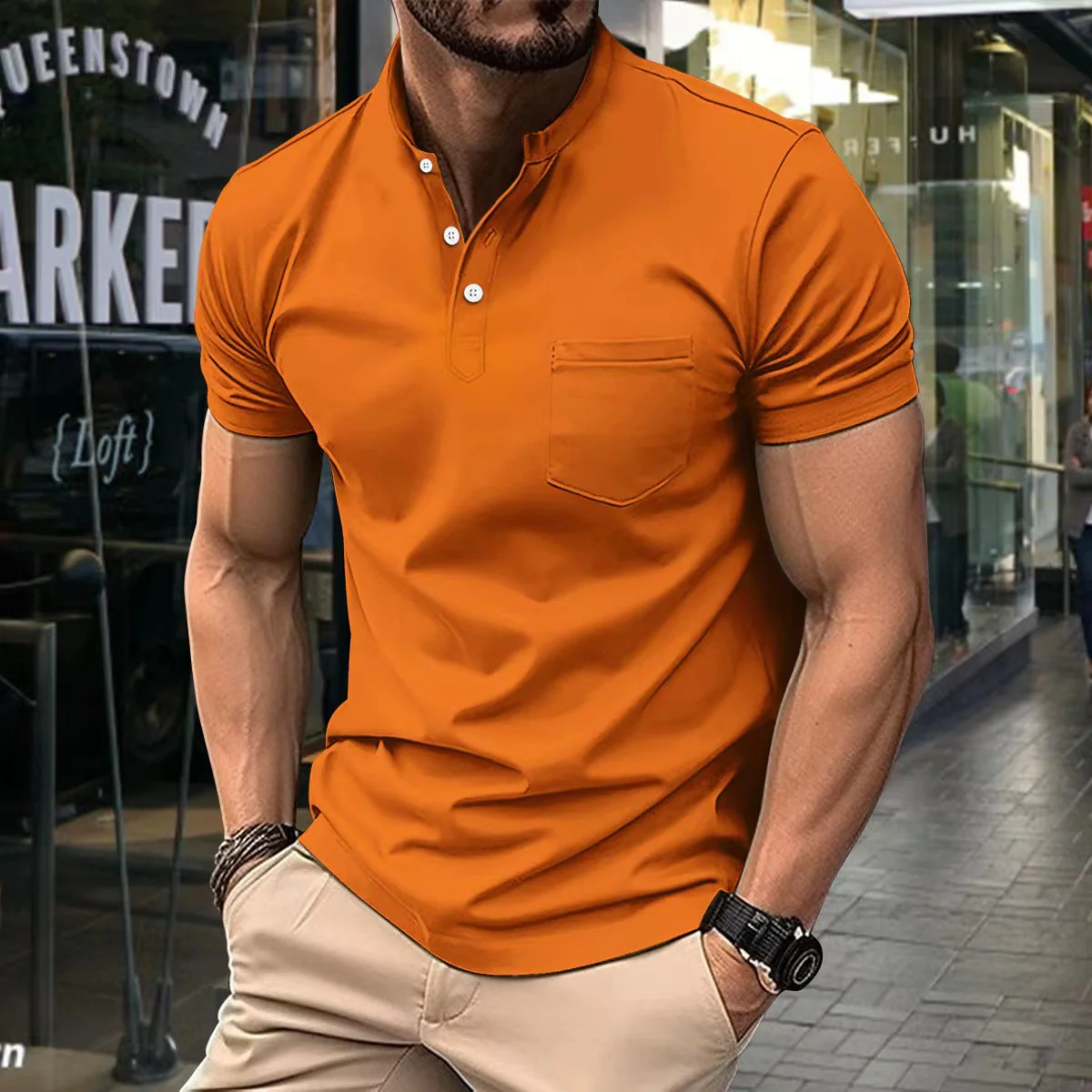 Eleganter Herren Polo mit Halbkragen - Image 3
