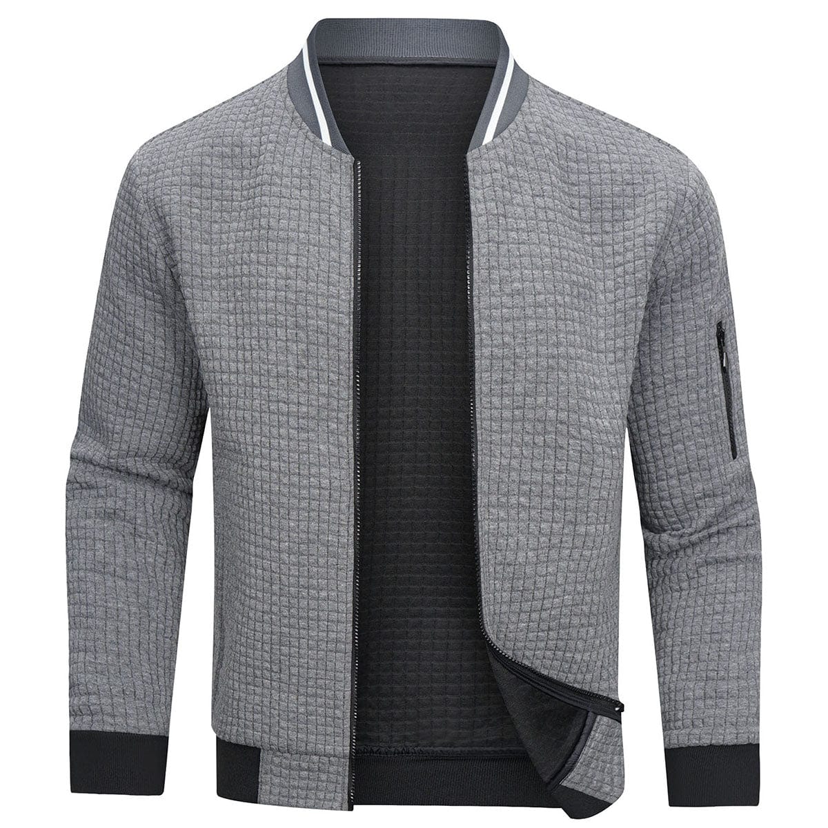 Bequemer und warmer Herren Pullover mit Reißverschluss - Image 4