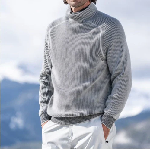 Eleganter Herren Kaschmir-Rollkragenpullover - Image 4
