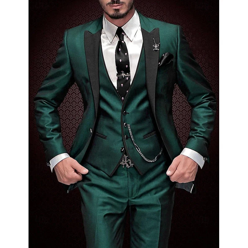 Dreiteiliges Leinen-Set für Herren: Business-Blazer, Weste und Hose - Image 2
