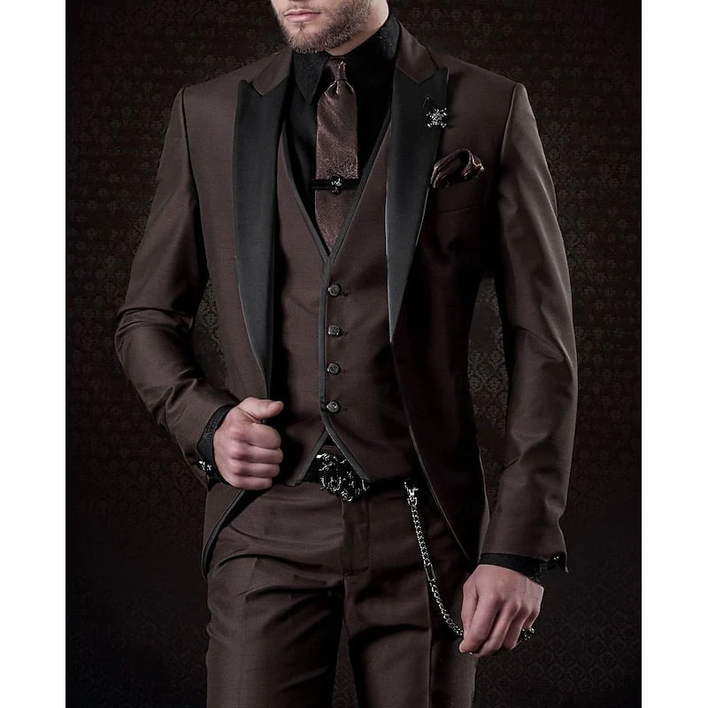 Dreiteiliges Leinen-Set für Herren: Business-Blazer, Weste und Hose - Image 3
