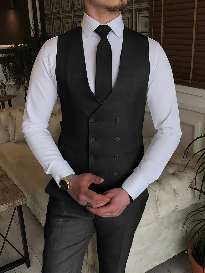 Dreiteiliges Set für Herren: Business-Blazer, Weste und Hose, stilvoll und vielseitig - Image 15
