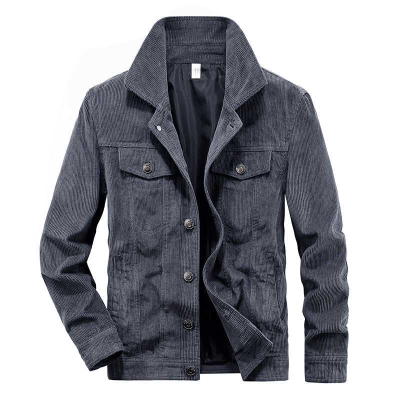 Dünne Cordjacke für Herren, leicht und modisch - Image 3