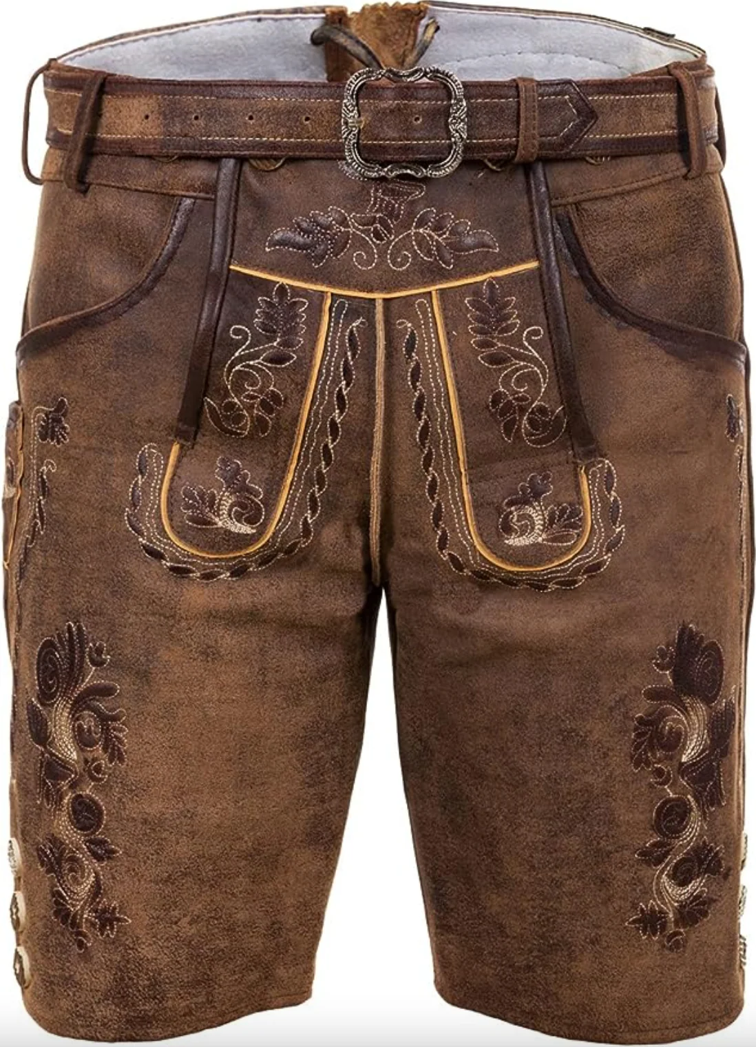Hochwertige Echtleder kurze Hose für Herren