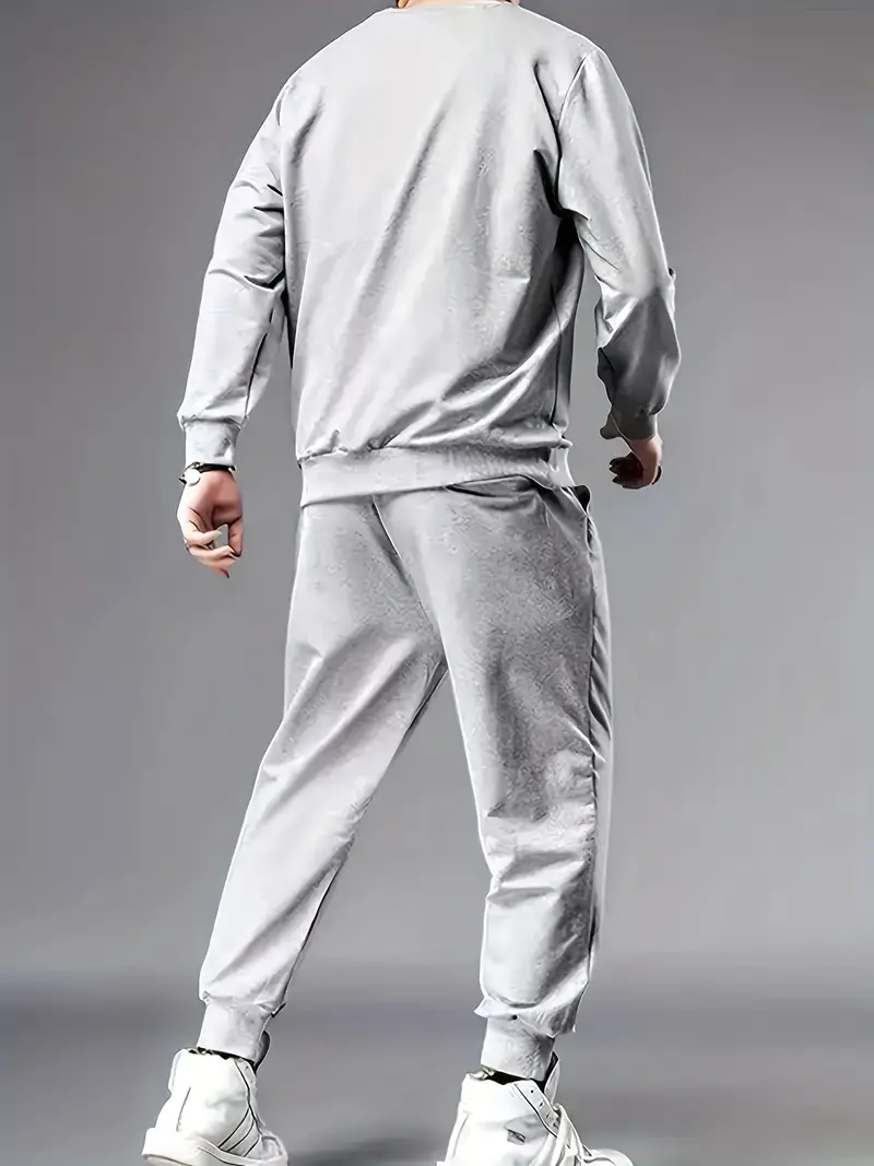 Einfarbiger Herren Jogginganzug - Image 2