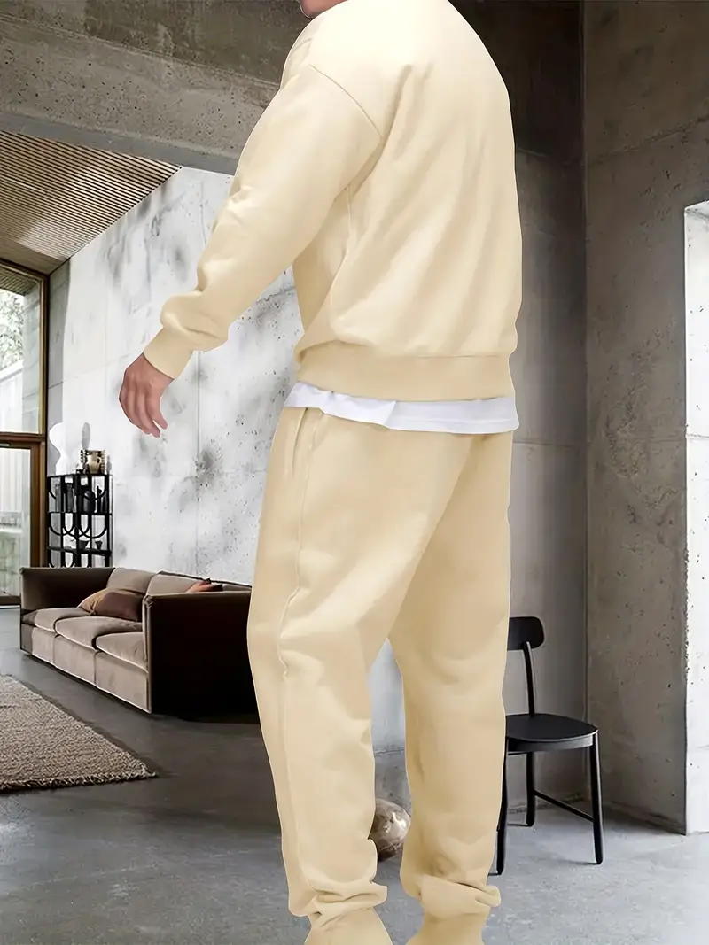 Einfarbiger Herren Jogginganzug - Image 3