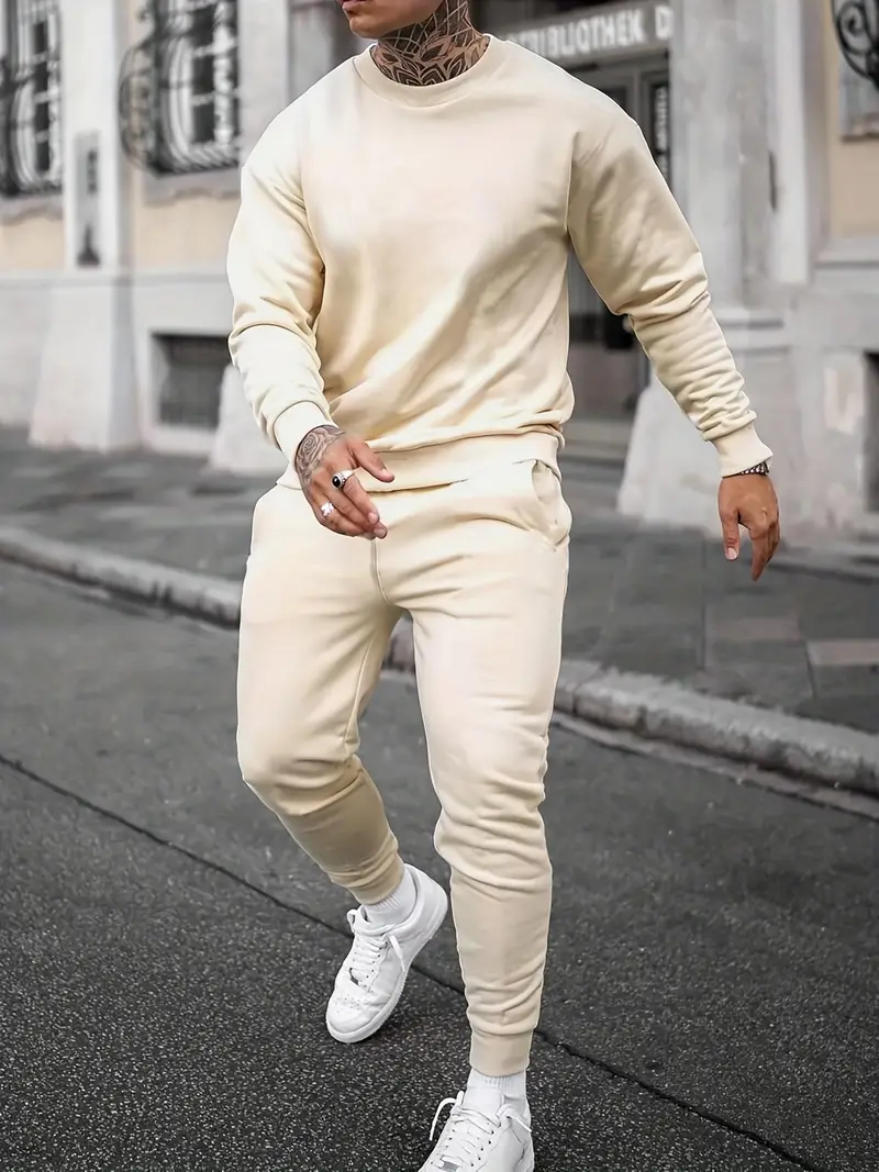 Einfarbiger Herren Jogginganzug - Image 6