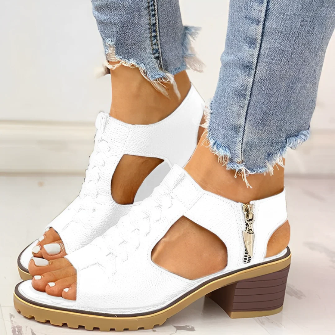 Elegante Damen Sandaletten mit Peep-Toe-Design - Image 4