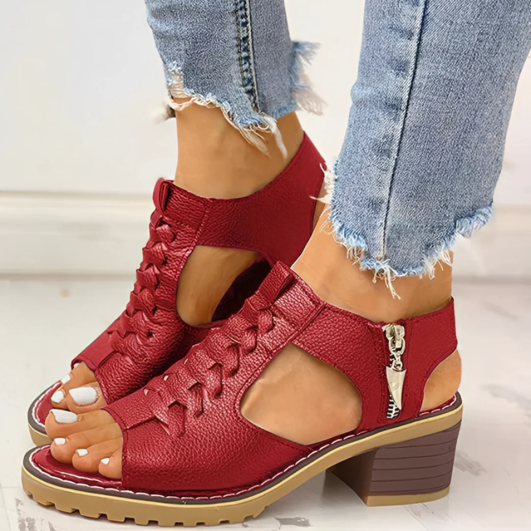 Elegante Damen Sandaletten mit Peep-Toe-Design - Image 5