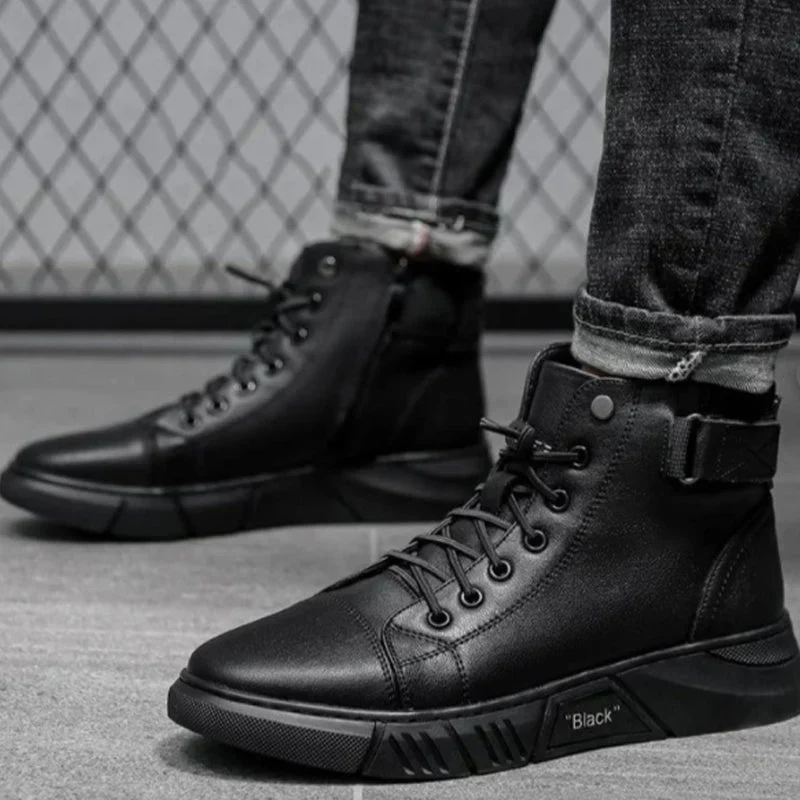 Elegante Herren-Lederstiefel in Schwarz - Image 2