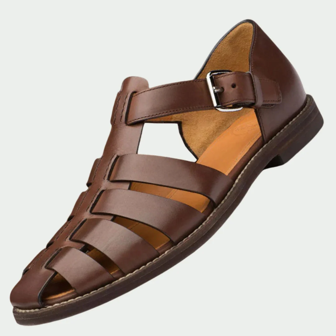 Elegante Leder Herren Sandale - Image 2