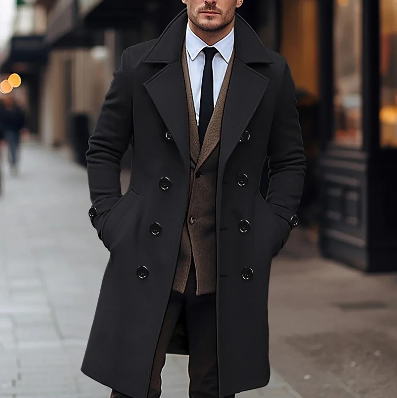 Eleganter Herren-Wollmantel für kühle Tage - Image 4