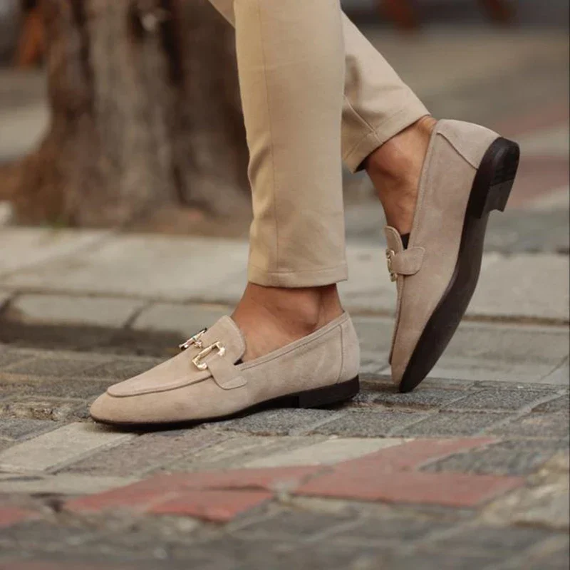 Eleganter Herren Suede Loafers mit Schnürung - Image 3