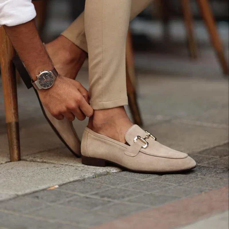 Eleganter Herren Suede Loafers mit Schnürung - Image 4