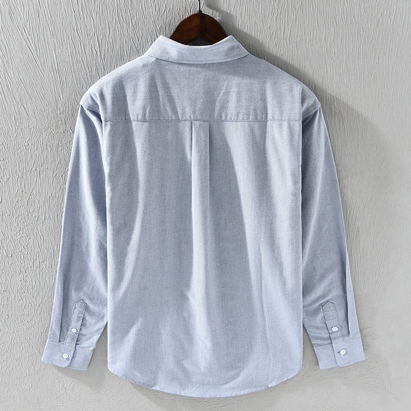 Elegantes Herren Oxford Langarmhemd Baumwolle - Image 3