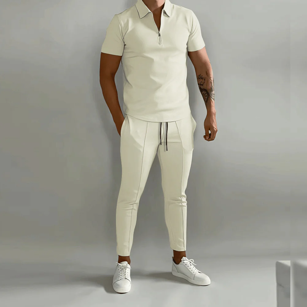 Elegantes Herren Set bestehend aus Polo Shirt und eleganter Hose - Image 3