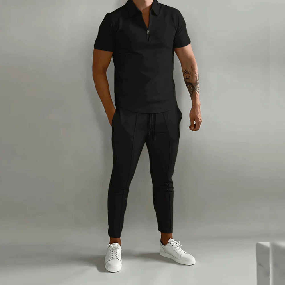 Elegantes Herren Set bestehend aus Polo Shirt und eleganter Hose - Image 4