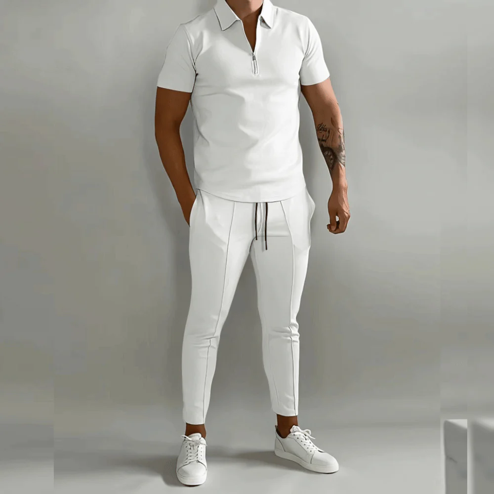 Elegantes Herren Set bestehend aus Polo Shirt und eleganter Hose - Image 5
