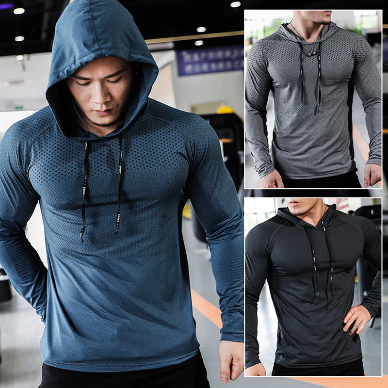 Atmungsaktiver Spor Herren Kapuzenshirt - Image 4