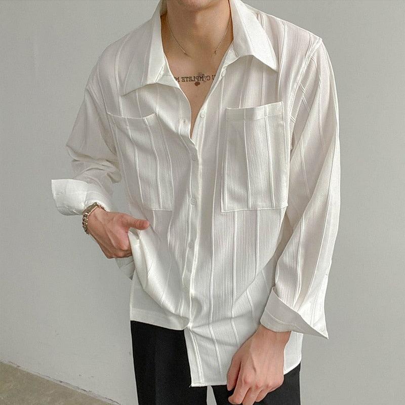 Geripptes Herren Shirt im Lissabon Stil - Image 2