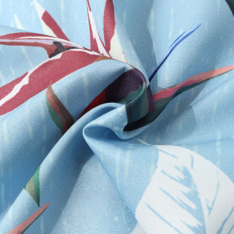 Bedrucktes Herren Kurzarmhemd mit Blumen Design - Image 5