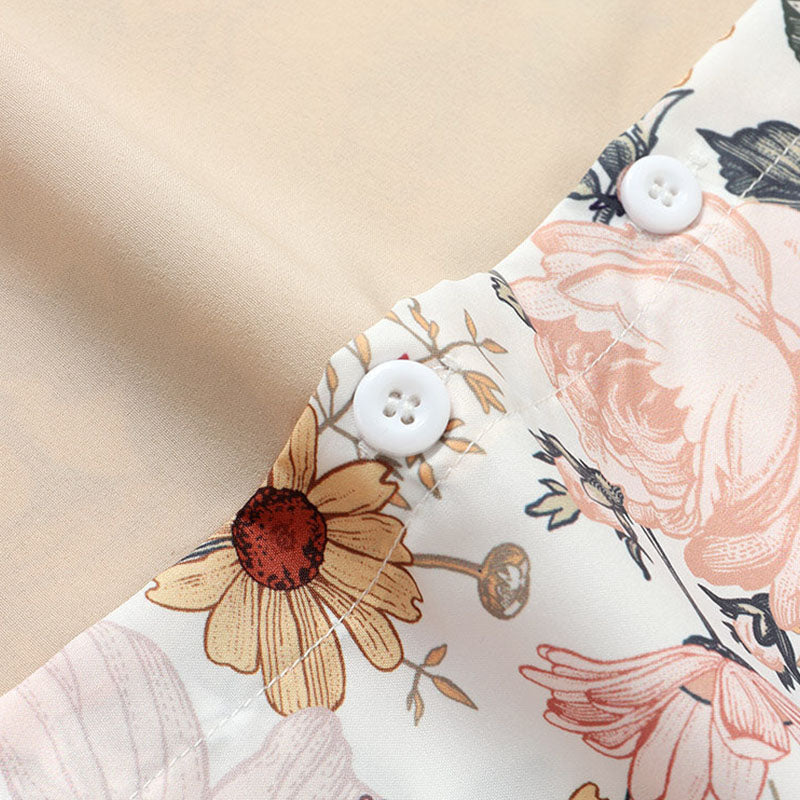 Halb Bedrucktes Herren Kurzarm Hemd mit Floral Design - Image 5