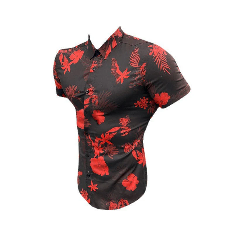 Stylisch bedrucktes Herren Kurzarm Hemd - Image 4