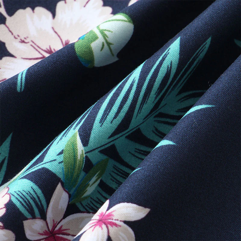 Stylisches Herren Kurzarm Hemd mit Blumen Druck - Image 4