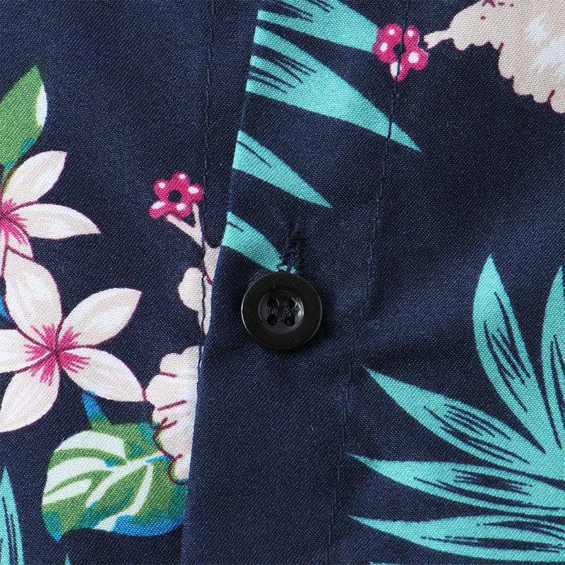 Stylisches Herren Kurzarm Hemd mit Blumen Druck - Image 5