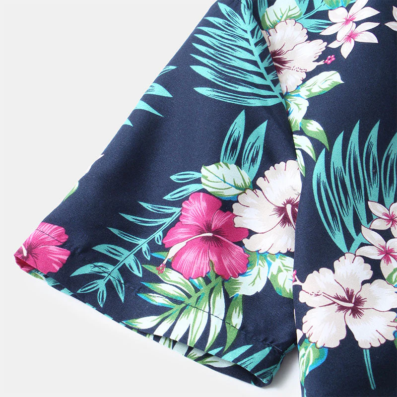 Stylisches Herren Kurzarm Hemd mit Blumen Druck - Image 6