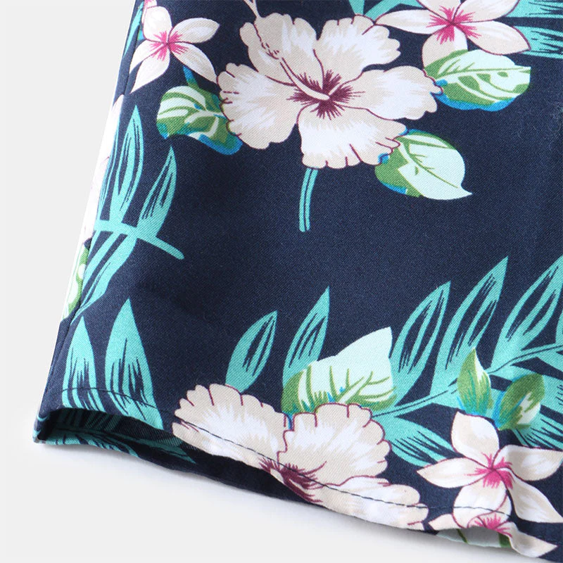 Stylisches Herren Kurzarm Hemd mit Blumen Druck - Image 7
