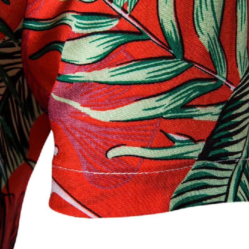 Bedrucktes Herren Kurzarm Hemd im Blumen Look - Image 6