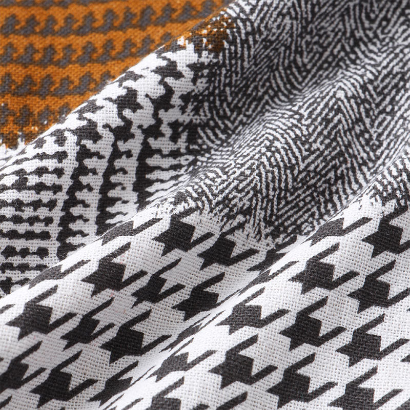 Abstrakt bedrucktes Herren Kurzarm Hemd im Retro Look - Image 6