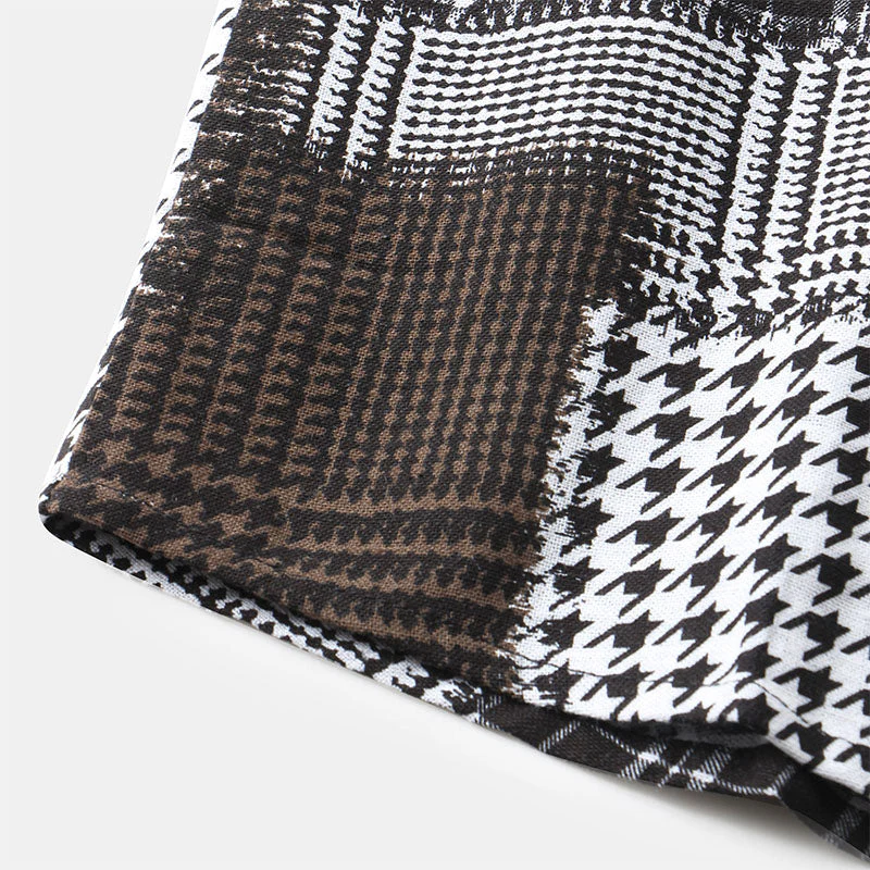 Bedrucktes Herren Kurzarm Hemd im Abstract Look - Image 5
