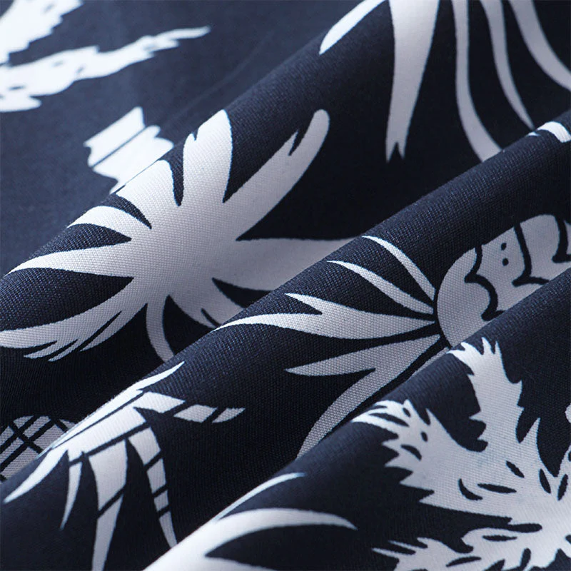 Einzigartiges Herren Kurzarm Navy Hemd mit Druck - Image 5