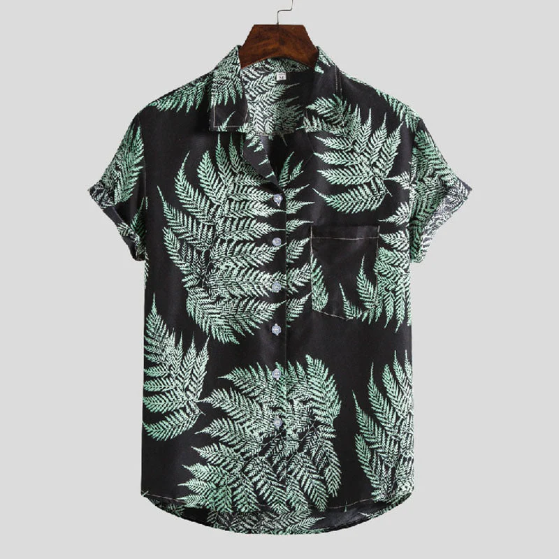 Auffälliges Herren Kurzarm Hemd im coolen Blumen Design - Image 3
