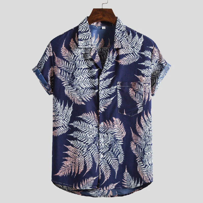 Auffälliges Herren Kurzarm Hemd im coolen Blumen Design - Image 5