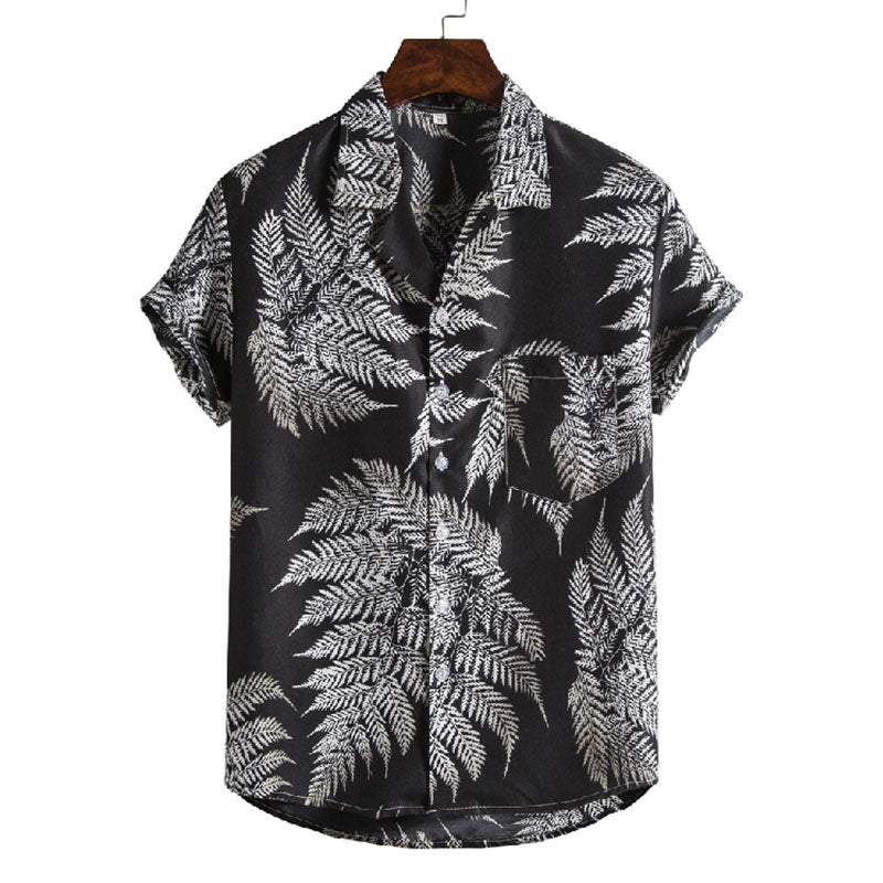 Auffälliges Herren Kurzarm Hemd im coolen Blumen Design - Image 7