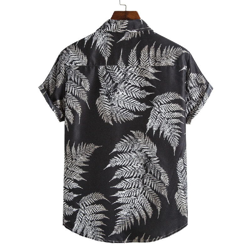 Auffälliges Herren Kurzarm Hemd im coolen Blumen Design - Image 8