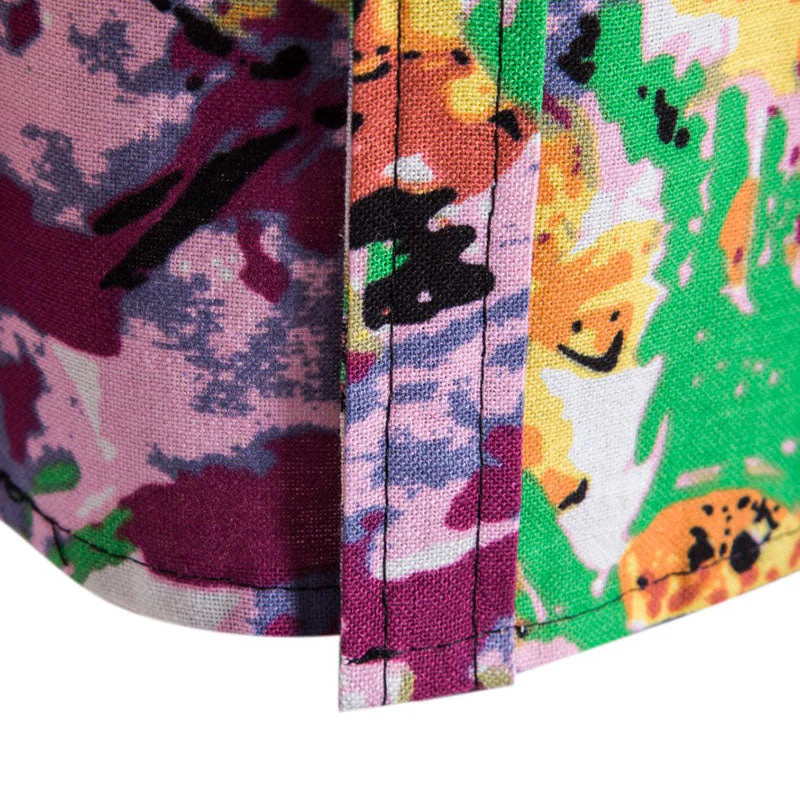 Bedrucktes Herren Kurzarm Hemd im Blumen Look - Image 5