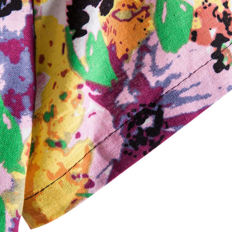 Bedrucktes Herren Kurzarm Hemd im Blumen Look - Image 6