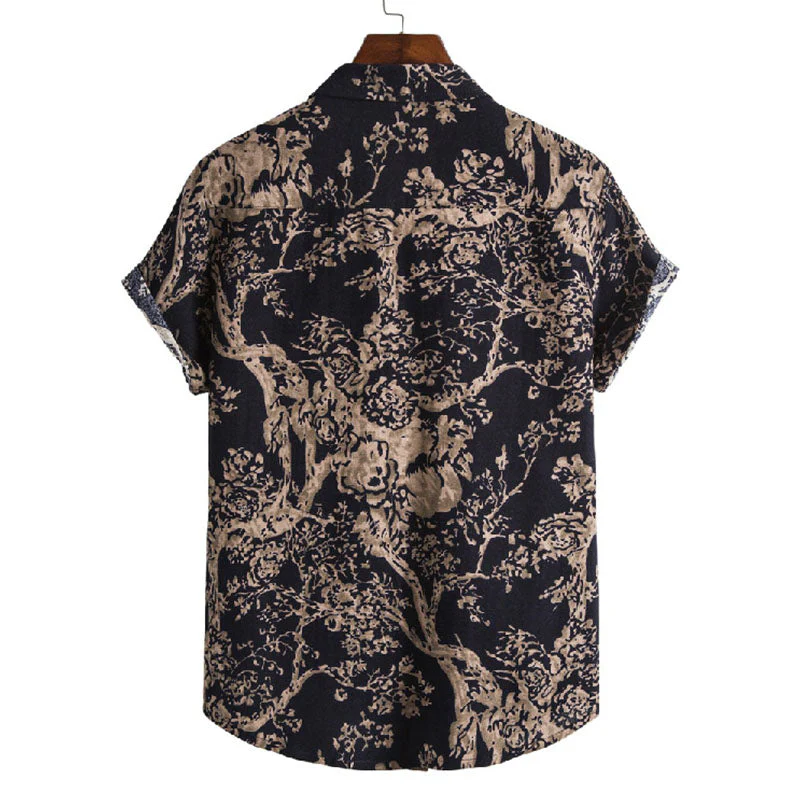 Stylisches Herren Kurzarm Hemd mit Blumen Design - Image 4
