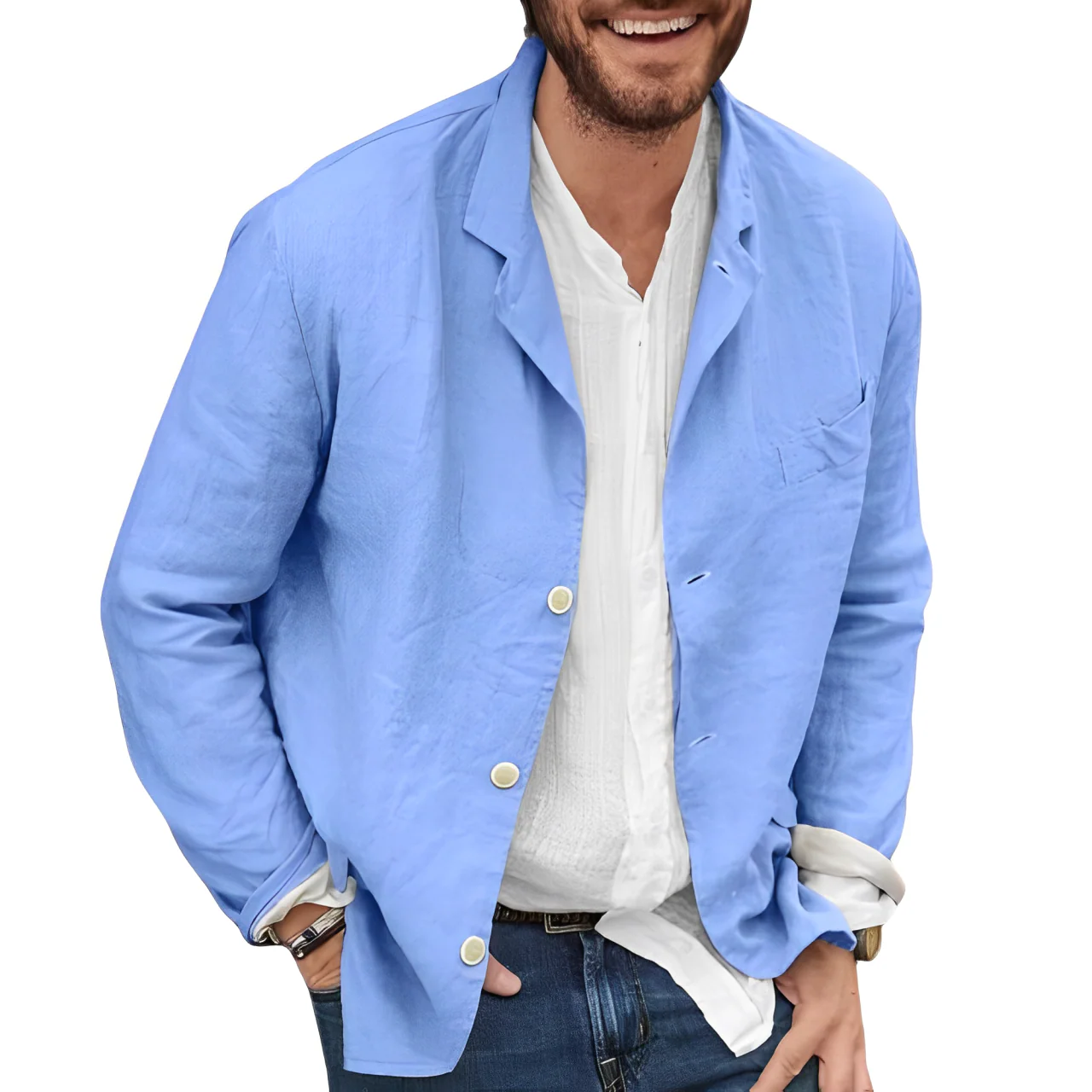 Elegante Herren Leinen Jacke – Stilvoll & Komfortabel - Image 5