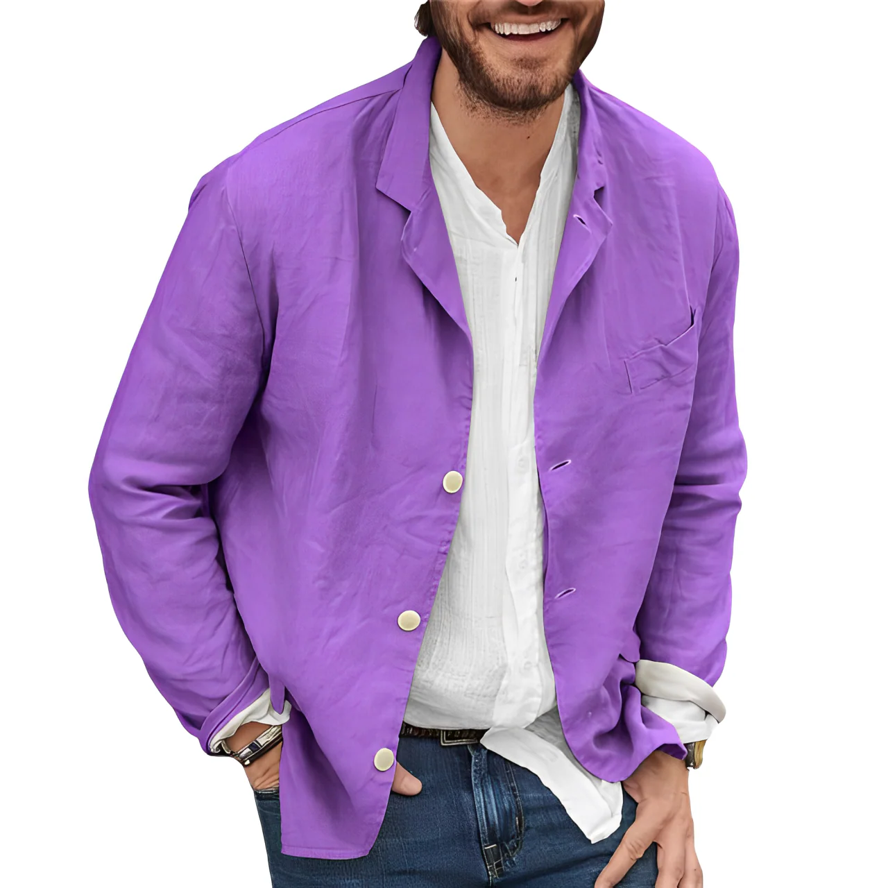 Elegante Herren Leinen Jacke – Stilvoll & Komfortabel - Image 7